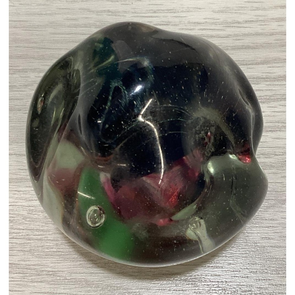 Art Deco Glass Paperweight 2.5x3"Ruxback (WCG) Multicolor Bluff Rock Asymmetric